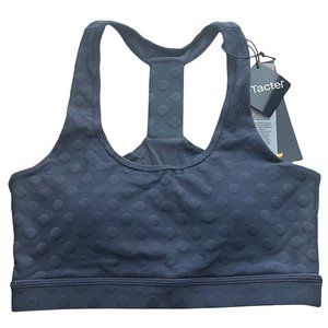 Mono B Blue Grey Polka Dot Sports Bra